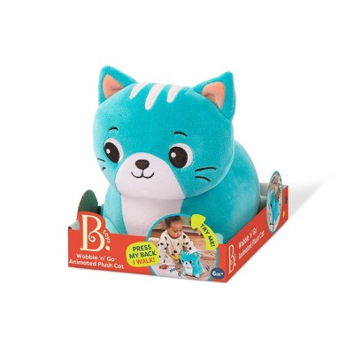 B. toys Wobble'n' Go Animated Plush Cat - Interactive Stuffed Animal