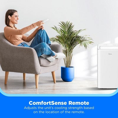 Midea 10,000 BTU DOE Smart Inverter Portable Air Conditioner, for spaces up to 450 sq. ft., White (LOCAL PICKUP ONLY)