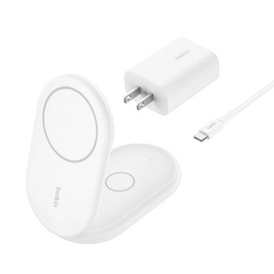 Belkin Qi2 2-in-1 Stand - White