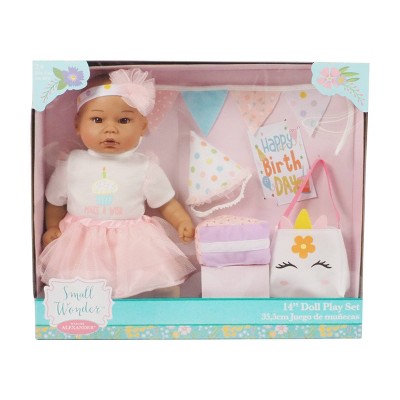 Madame Alexander Small Wonder 14" Party Time Set - Brown Eyes