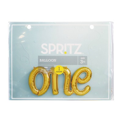 One Script Foil Balloon Gold - Spritz