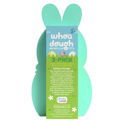 Chuckle & Roar Whoa Dough Easter Bunny Basket Stuffer White Purple and Yellow Air-Dry Modeling Dough Non-Toxic Sensory Kids' Ages 3+