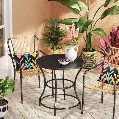 2pc Nolina Outdoor Patio Chairs, Arm Chairs, Accent Chairs Black - Opalhouse designed with Jungalow (LOCAL PICKUP ONLY)
