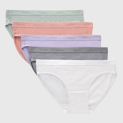 Hanes Originals Girls' 5pk SuperSoft Bikini Underwear 16