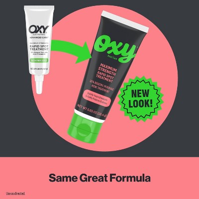 Oxy Rapid Maximum Strength 10% Benzoyl Peroxide Acne Spot Treatment Cream For Face & Body - 1oz