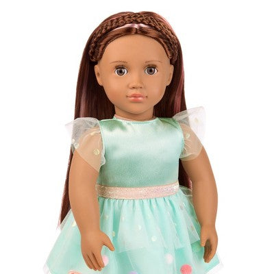 Our Generation Angelina 18" Hair Grow Doll with Hair Clips & Styling Book Accessories