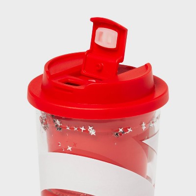 Kids' 12 fl oz Snowglobe Tumbler Red/White - Pillowfort