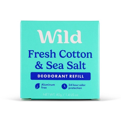 Wild - Fresh Cotton & Sea Salt - Aluminum Free Deodorant Refill - 1.4oz