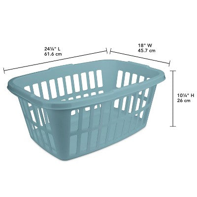 1.5 Bu Laundry Basket Pewter Aqua - Brightroom (LOCAL PICKUP ONLY)
