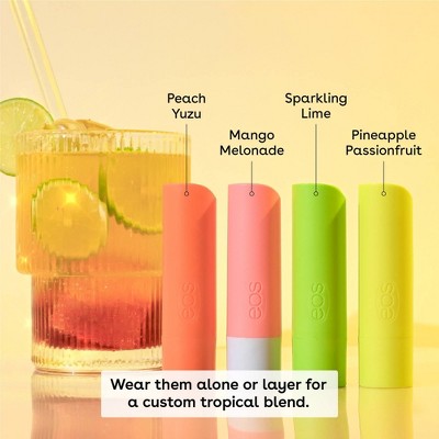 eos Limited Edition Lip Balm Variety Pack - Tropical Chiller - 0.56oz/4pk: Moisturizing, Clear, Stick, Lip Balm