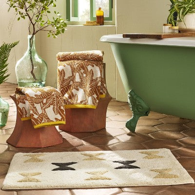 2pc Paradise Bath and Hand Towel Set Rust - Opalhouse designed with Jungalow: Cotton Terry, Midweight, Reversible