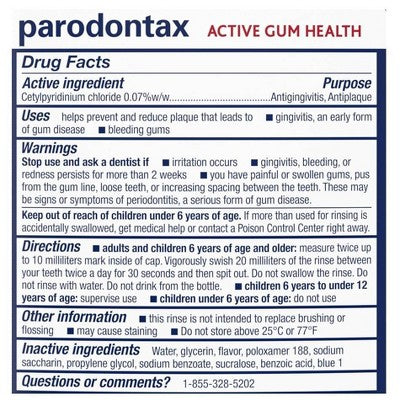 Parodontax Active Gum Health Fresh Mint Mouthwash - 16.9 fl oz