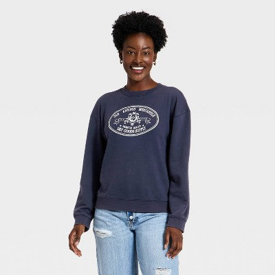 Women's Western Sweatshirt - Universal Thread Navy Blue XL