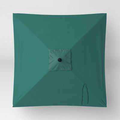 6' Square Marled Outdoor Patio Market Umbrellas Teal Blue with Black Pole - Threshold (LOCAL PICKUP ONLY)