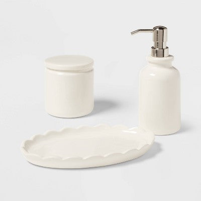 New Traditional Ceramic Bath Tray - Threshold