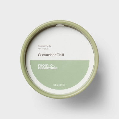 2-Wick Ceramic Jar Candle Cucumber Chill 13.5oz - Room Essentials