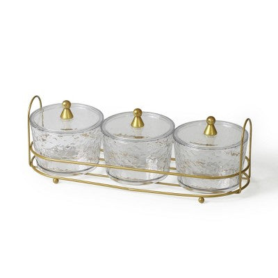 Snack Container Set with Wire Tray 2 Styles Round - Bullseye's Playground