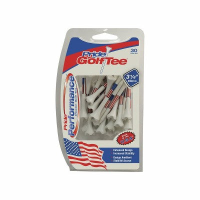 Pride Golf Tee Performance 3.25'' USA Flag Print Plastic Tee 30 Count