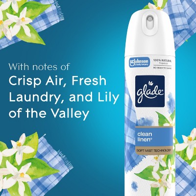 Glade Aerosol Air Fresheners - Clean Linen - 7.3oz