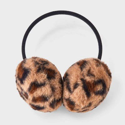 Girls' Faux Fur Leopard Print Earmuff - art class Leopard Print