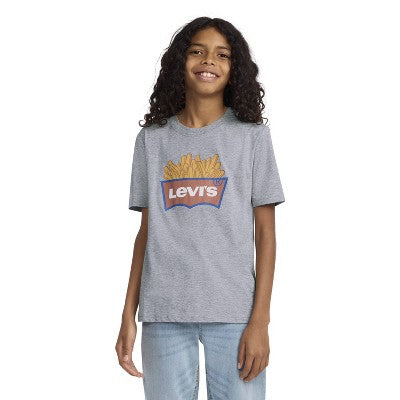 Levi's Boys' French Fry Logo Graphic T-Shirt - Gray L