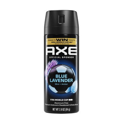 Axe Blue Lavender 72-Hour Aluminum-Free Body Spray - Mint & Amber - 2.9oz