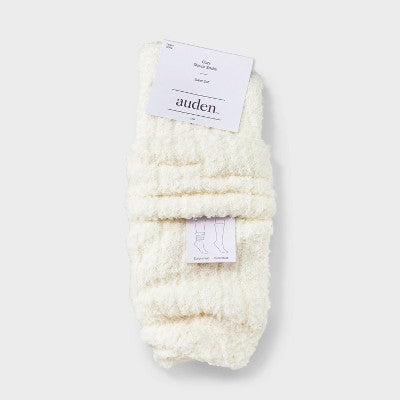 Women's Cozy Slouch Crew Socks - Auden Ivory 4-10