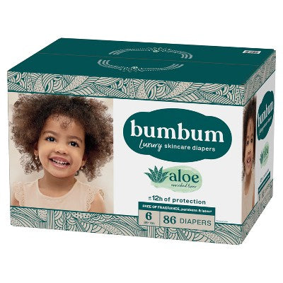 bumbum Luxury Skincare Disposable Diapers - Size 6 - 86ct