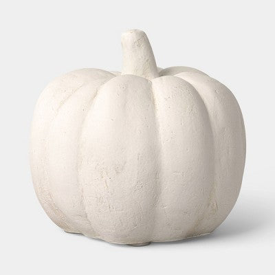 6" Rustic Ceramic Fall Pumpkin Round - Threshold: Fall