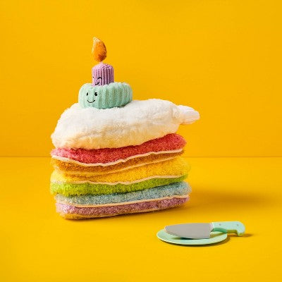 13" Stackable Layer Cake Stuffed Animal - Gigglescape: Polyester, Food Theme, 1 Year+