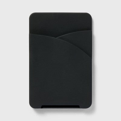 Cell Phone Wallet Pocket with MagSafe - heyday Black Silicone