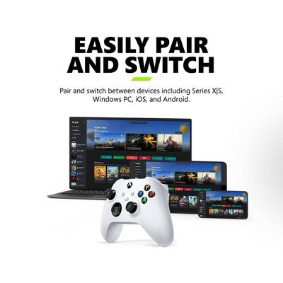 Xbox Series X|S Wireless Controller - Robot White: Bluetooth, USB-C, Compatible with Xbox One & PC