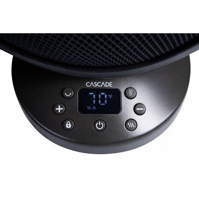 Cascade Portable Heater with Handle Black