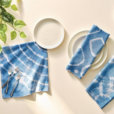 Shibori Dye Dish Towel Kit - Mondo Llama: DIY Art Kit with String, Gloves, Craft Sticks, Rubber Bands & Color Dyes