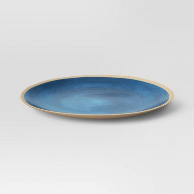 Coastal 10.5" Melamine Plastic Dinner Plate - Threshold - Blue