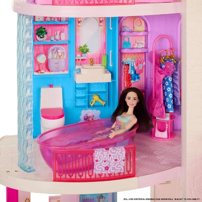 Barbie DreamHouse Dollhouse 2026, 2 Pools, 2 Slides, 2 Houses, Elevator with 3 Levels & 65+ Pieces Including Furniture & Accessories (LOCAL PICKUP ONLY)