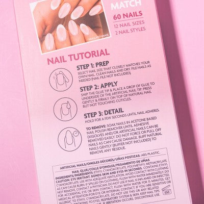 L.A. Girl Oh So Shiny Artificial Fake Nails - Dream Team