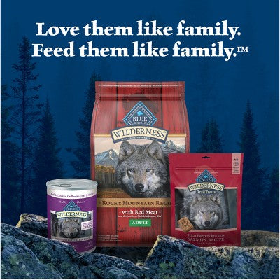 Blue Buffalo Wilderness Rocky Mountain Recipe High Protein Natural Adult Dry Dog Food Red Meat with Grain - 13lbs