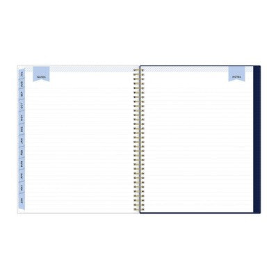 Day Designer 2024-25 Weekly/Monthly Planner 11"x8.5" Wirebound Blue Bouquet: Adult Stationery, July-June Calendar, Tabs