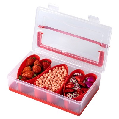 Cook With Color Hearts Sentiment Snack Box Food Storage Container