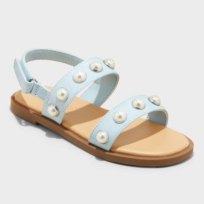 Toddler Girls Selene Pearl Sandals - Cat & Jack Blue 5T
