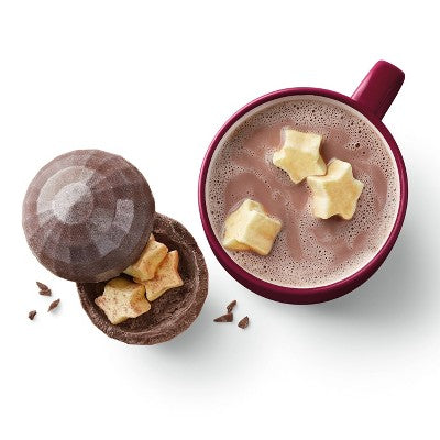 Silver Metallic Disco Hot Christmas Cocoa Bomb with Star Shaped Marshmallows - 1.6oz - Favorite Day