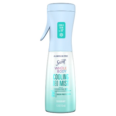 Secret Whole Body Cooling Aluminum-Free Deodorant Mist - Invigorating Mint - 5.2 oz: Whole Body, Normal Skin