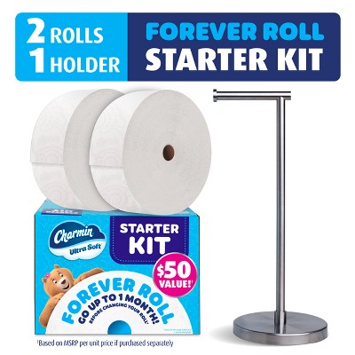Charmin Toilet Paper Ultra Soft Forever Roll Starter Kit - 2 Rolls - 1700 Sheet