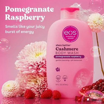 eos Cashmere Body Wash - Pomegranate Raspberry - 16 fl oz: Vegan, Dye-Free, Gel Form, Sensitive Skin