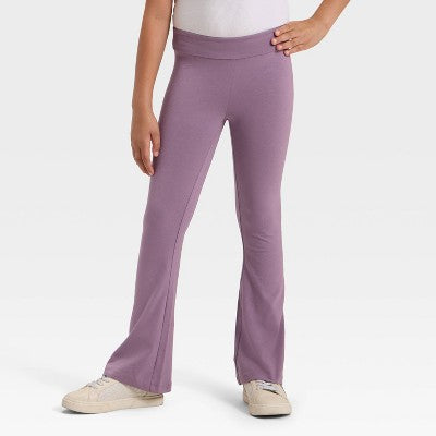 Girls' Flare Leggings - Cat & Jack Plum Purple L