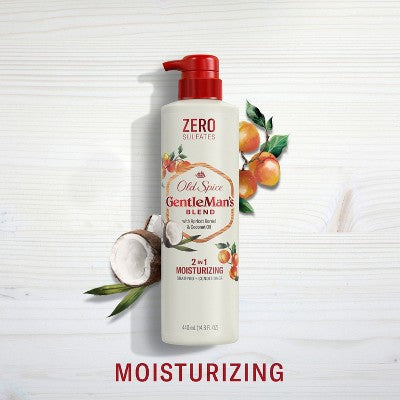 Old Spice Gentleman's Blend with Apricot Kernel & Coconut Oil, 2in1 Moisturizing Shampoo and Conditioner, 14.8 fl oz 440mL