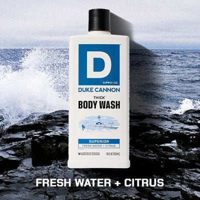 Duke Cannon Supply Co. THICK Men's Body Wash - Superior - 18 fl oz: Exfoliating, Citrus Scent, Whole Body Use