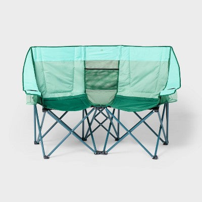 Loveseat Outdoor Portable Camping Chair Green - All In Motion (LOCAL PICKUP ONLY)