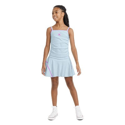 Converse Girls' Ribbed Skort - Light Blue L